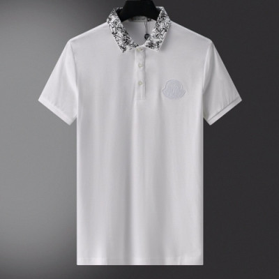 [매장판]Moncler 2020 Mens Logo Short Sleeved Polo Tshirts - 몽클레어 2020 남성 로고 폴로 반팔티 Moc01789x.Size(m - 3xl).화이트