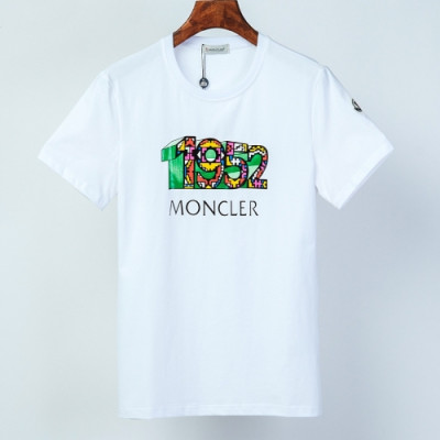 [매장판]Moncler 2020 Mens Logo Crew-neck Short Sleeved Tshirts - 몽클레어 2020 남성 로고 크루넥 반팔티 Moc01793x.Size(m - 3xl).화이트