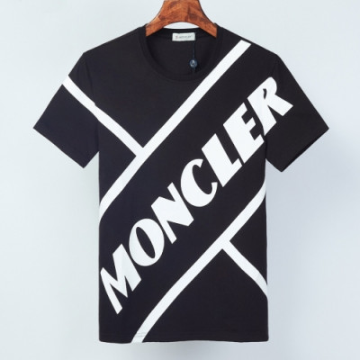 [매장판]Moncler 2020 Mens Logo Crew-neck Short Sleeved Tshirts - 몽클레어 2020 남성 로고 크루넥 반팔티 Moc01802x.Size(m - 3xl).블랙