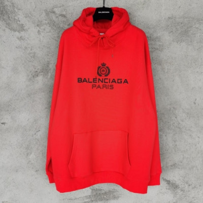 [발렌시아가]Balenciaga 2020 Mm/Wm Logo Cotton Oversize Hoodie - 발렌시아가 2020 남자 로고 코튼 오버사이즈 후디 Bal0695x.Size(xs - m).레드