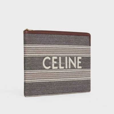 Celine 2020 Canvas Clutch Bag,34CM - 셀린느 2020 캔버스 클러치백,100802-2,34CM,그레이