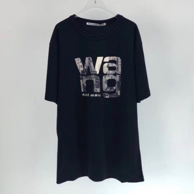 [매장판]Alexsander Wang 2020 Mm/Wm Logo Cotton Short Sleeved Tshirts - 알렉산더왕 2020 남/녀 로고 코튼 반팔티 Alw0129x.Size(xs  - l).블랙