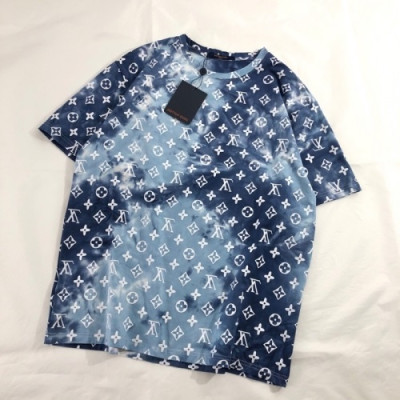 [루이비통]Louis vuitton 2020 Mm/Wm Logo Short Sleeved Tshirts - 루이비통 2020 남/녀 로고 반팔티 Lou02088x.Size(m - xl).블루