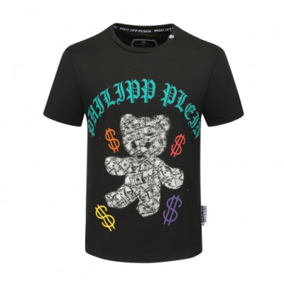 [필립플레인]Philipp-plein 2020 Mens Logo Cotton Short Sleeved Tshirts - 필립플레인 2020 남성 로고 코튼 반팔티 Phi0123x.Size(m - 4xl).블랙