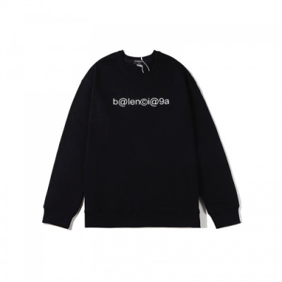 [발렌시아가]Balenciaga 2020 Mens Logo Crew-neck Cotton Tshirts - 발렌시아가 2020 남성 로고 크루넥 코튼 맨투맨 Bal0709x.Size(s - 2xl).블랙