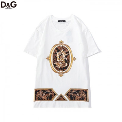 [돌체앤가바나]Dolce&Gabbana 2020 Mens Logo Silket Short Sleeved Tshirts - 돌체앤가바나 2020 남성 로고 실켓 반팔티 Dol0291x.Size(s - 2xl).화이트