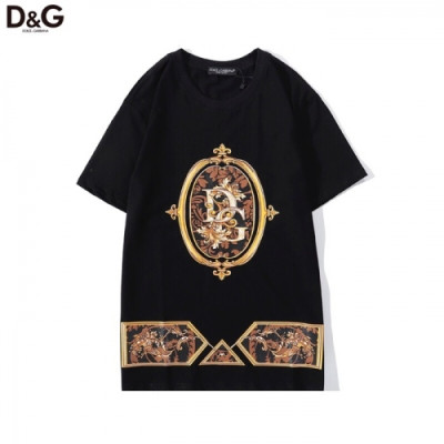 [돌체앤가바나]Dolce&Gabbana 2020 Mens Logo Silket Short Sleeved Tshirts - 돌체앤가바나 2020 남성 로고 실켓 반팔티 Dol0292x.Size(s - 2xl).블랙