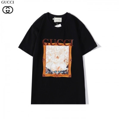 [매장판]Gucci 2020 Mm/Wm Logo Short Sleeved Tshirts - 구찌 2020 남자 로고 반팔티 Guc02952x.Size(s - 2xl).블랙