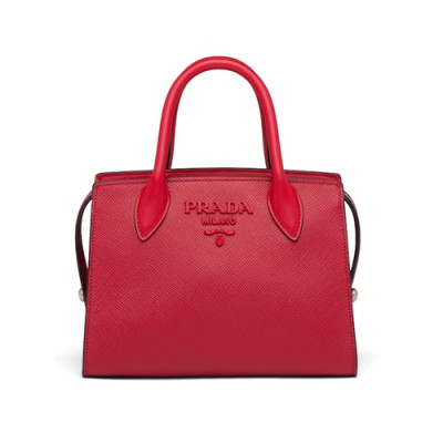 Prada 2020 Leather Tote Shoulder Bag,22CM - 프라다 2020 레더 토트 숄더백,1BA269-7,22cm,레드