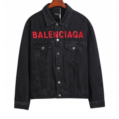 [발렌시아가]Balenciaga 2020 Mm/Wm Logo Casual Oversize Denim Jackets - 발렌시아가 2020 남/녀 로고 캐쥬얼 오버사이즈 데님 재킷 Bal0719x.Size(s - xl).블랙