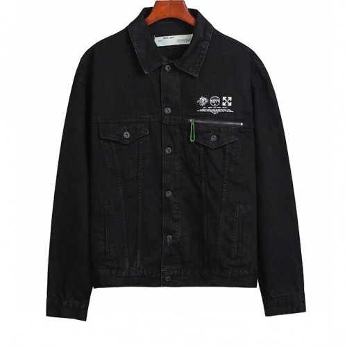 Off-white 2020 Mens Logo Casual Denim Jackets - 오프화이트 2020 남성 로고 캐쥬얼 데님 재킷 Off0475x.Size(s - xl).블랙