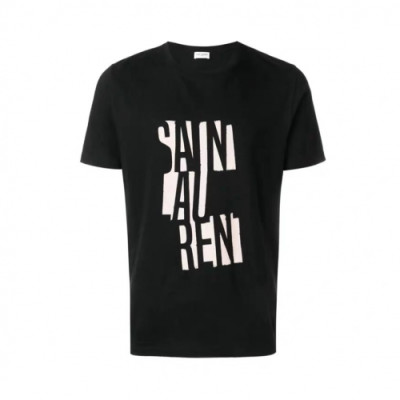 [입생로랑]Saint Laurent 2020 Mens Logo Cotton Short Sleeved Tshirs - 입생로랑 2020 남성 로고 코튼 반팔티 Ysl0086x.Size(s - 2xl).블랙