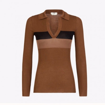 [펜디]Fendi 2020 Womens Polo Sweaters - 펜디 2020 여성 폴로 스웨터 Fen0778x.Size(s - l).브라운