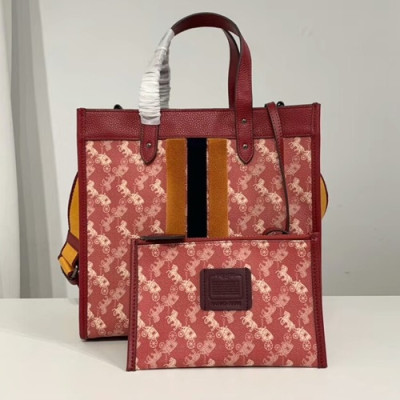 Coach 2020 Ladies Tote Shoulder Shopper Bag,30cm - 코치 2020 여성용 토트 숄더 쇼퍼백 COAB0255,30cm,레드