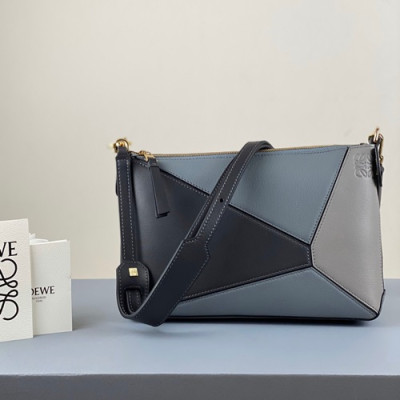 Loewe Puzzle 2020 Pochette Mini Shoulder Bag, 24CM - 로에베 2020 퍼즐 포쉐트 미니 숄더백 ,LOE0429, 24CM, 블루