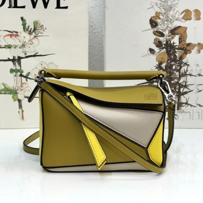 Loewe 2020 Puzzle Mini Shoulder Bag, 18CM - 로에베 2020 퍼즐 미니 숄더백 ,LOEB0437, 18CM, 머스타드