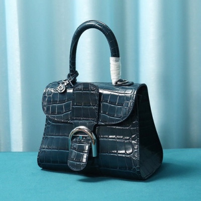 Delvaux 2020 Brillant Leather Tote Shoulder Bag,20CM - 델보 2020 브리앙 레더 토트 숄더백,DVB0360.20CM,네이비