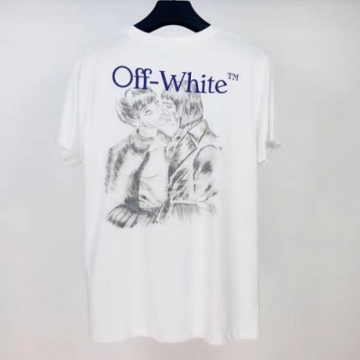 [오프화이트]Off-white 2020 Mm/Wm Printing Logo Crew - neck Cotton Short Sleeved Tshirts - 오프화이트 2020 남/녀 프린팅 로고 코튼 반팔티 Off0518x.Size(s - xl).화이트