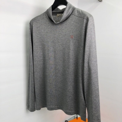 Hermes 2020 Mens Cotton Turtle-neck Tshirt - 에르메스 2020 남성 코튼 터틀넥 긴팔티 Her0507x.Size(m - 2xl).그레이