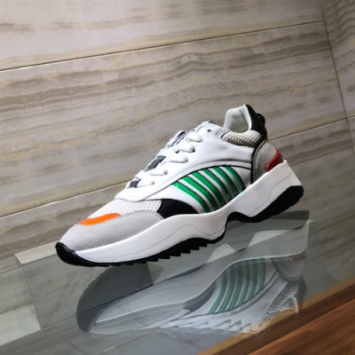 Dsquared2 2020 Mens Leather Running Shoes - 디스퀘어드 2020 남성용 레더 런닝슈즈 DSQS0008,Size (240 - 270).화이트