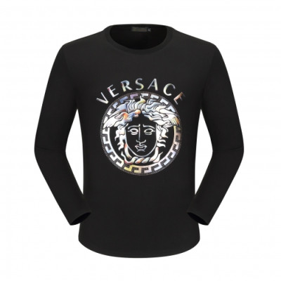 Versace 2020 Mens Medusa Crew-neck Silket Tshirts - 베르사체 2020 남성 메두사 크루넥 실켓 긴팔티 Ver0688x.Size(m - 3xl).블랙