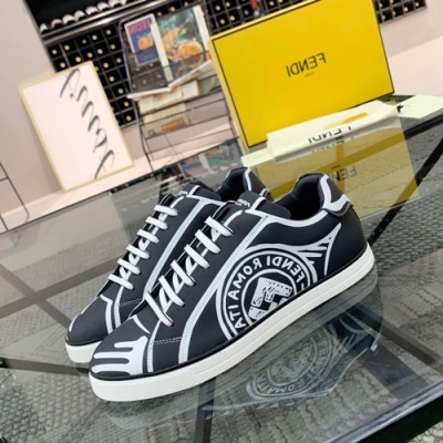 Fendi 2020 Mens Leather Sneakers -  펜디 2020 남성용 레더 스니커즈 FENS0334,Size(240 - 270).블랙