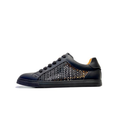 Fendi 2020 Mens Leather Sneakers -  펜디 2020 남성용 레더 스니커즈 FENS0339,Size(240 - 270).블랙