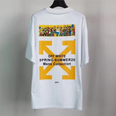 [오프화이트]Off-white 2020 Mm/Wm Printing Logo Crew - neck Cotton Short Sleeved Tshirts - 오프화이트 2020 남/녀 프린팅 로고 코튼 반팔티 Off0540x.Size(s - xl).화이트