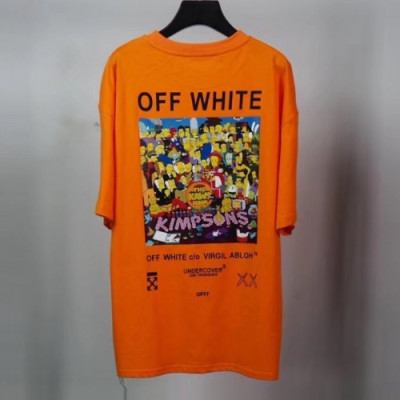 [오프화이트]Off-white 2020 Mm/Wm Printing Logo Crew - neck Cotton Short Sleeved Tshirts - 오프화이트 2020 남/녀 프린팅 로고 코튼 반팔티 Off0544x.Size(s - xl).오렌지