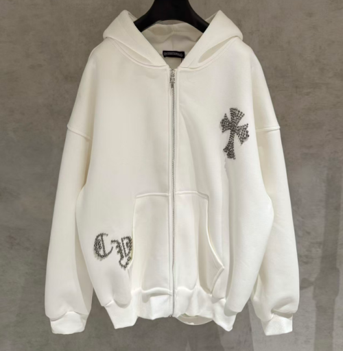 크롬하츠 남성 라운드 후드집업 - Chrome Hearts Mens Round Hoodie - chc0259x