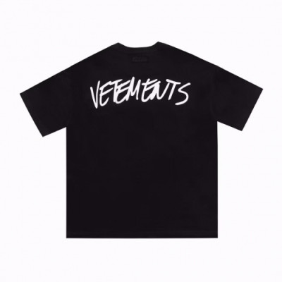 [베트멍]Vetements 2020 Mm/Wm Printing Logo Cotton Short Sleeved Oversize Tshirts - 베트멍 2020 남/녀 프린팅 로고 코튼 오버사이즈 반팔티 Vet0092x.Size(xs - l).블랙