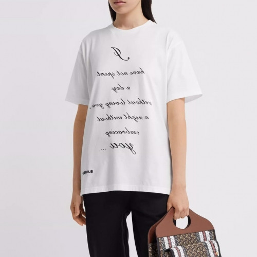 Burberry Mm/Wm Logo Cotton Short Sleeved Tshirts - 버버리 2020 남/녀 로고 코튼 반팔티 Bur02979x.Size(xs - l).화이트