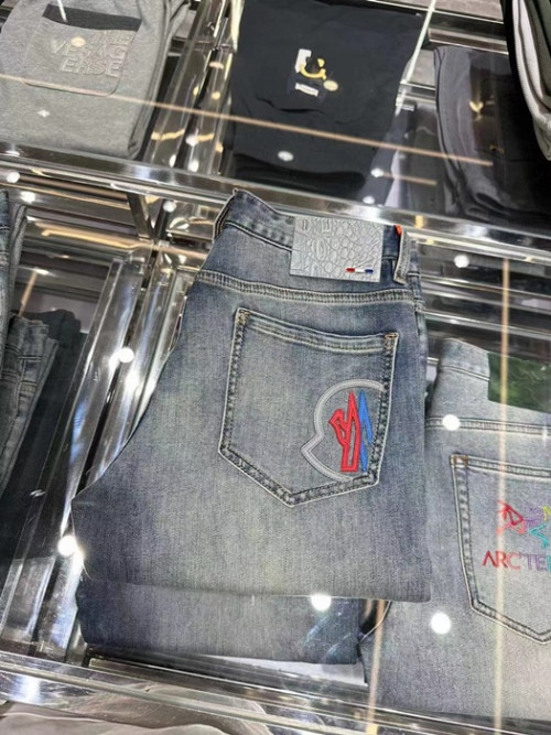 [몽클레어]Moncler 2023 Mens Casual Logo Cotton Pants  -몽클레어 2023 남성 캐쥬얼 로고 코튼 팬츠 Moc01839x.Size(29 - 40).블루