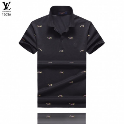 [루이비통]Louis vuitton 2020 Mens Logo Short Sleeved Tshirts - 루이비통 2020 남성 로고 반팔티 Lou02232x.Size(m - 3xl).블랙