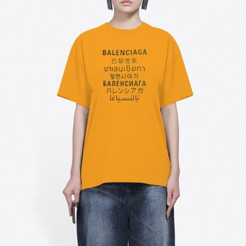Balenciaga Mm/Wm Logo Cotton Short Sleeved Tshirts - 발렌시아가 남/녀 로고 코튼 반팔티 Bal0772x.Size(xs - l).오렌지