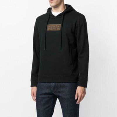 Fendi 2020 Mens Logo Casual Cotton Hoodie - 펜디 2020 남성 로고 캐쥬얼 코튼 후디 Fen0813x.Size(s - 3xl).블랙