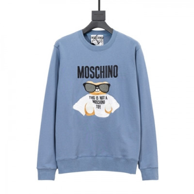 [모스키노]Moschino 2020 Mens Crew-neck Cotton Tshirt - 모스키노 2020 남성 크루넥 코튼 맨투맨 Mos0105x.Size(xs - l).블루