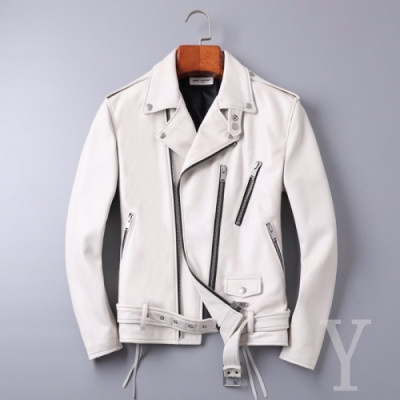 [1:1]Saint Laurent 2020 Mens Casual Leather Jackets - 입생로랑 2020 남성 캐쥬얼 가죽 자켓 Ysl0090x.Size(m - 3xl).화이트