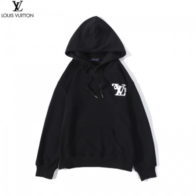 [루이비통]Louis vuitton 2020 Mm/Wm Logo Cotton Hoodie - 루이비통 2020 남/녀 코튼 후디 Lou02265x.Size(m - 2xl).블랙