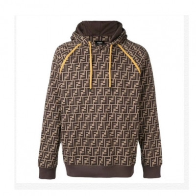 Fendi 2020 Mens Logo Casual Cotton Hoodie - 펜디 2020 남성 로고 캐쥬얼 코튼 후디 Fen0821x.Size(s - xl).브라운