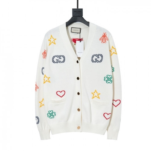 Gucci Mm/Wm Trendy V-neck Knit Cardigan - 구찌 2020 남/녀 트렌디 브이넥 니트 가디건 Guc03072x.Size(xs - l).화이트