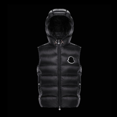 [몽클레어]Moncler 2020 Mens Patch Logo Modern Duck Down Padding Vest - 몽클레어 2020 남성 패치 로고 모던 덕다운 패딩 조끼 Moc01877x.Size(m - 3xl).블랙