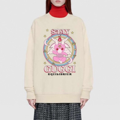 Gucci 2020 Womens Logo Crew-neck Cotton Tshirts - 구찌 2020 여성 로고 코튼 크루넥 코튼 긴팔티 Guc03100x.Size(s - l).아이보리