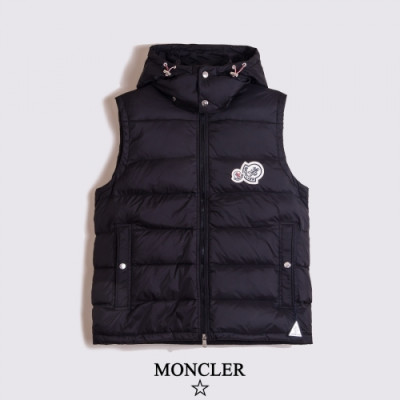 [몽클레어]Moncler 2020 Mens Patch Logo Modern Duck Down Padding Vest - 몽클레어 2020 남성 패치 로고 모던 덕다운 패딩 조끼 Moc01896x.Size(m - 3xl).블랙