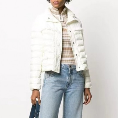 [몽클레어]Moncler 2020 Womens Patch Logo Modern Goose Down Padding - 몽클레어 2020 여성 패치 로고 모던 구스다운 패딩 Moc01903x.Size(s - l).아이보리