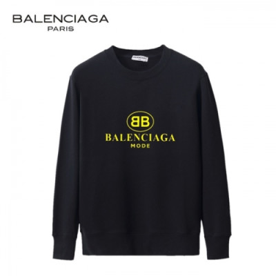 [발렌시아가]Balenciaga 2020 Mens Logo Crew-neck Cotton Tshirts - 발렌시아가 2020 남성 로고 크루넥 코튼 맨투맨 Bal0810x.Size(s - 2xl).블랙