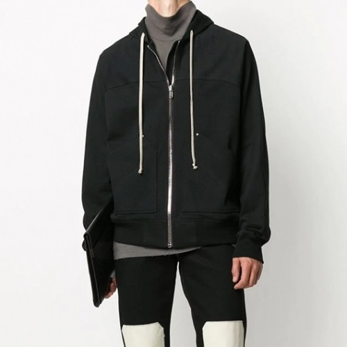 Rick Owens Mens Logo Cotton Zip-up Hooded - 릭오웬스 남성 로고 코튼 집업 후드티 Ric0039x