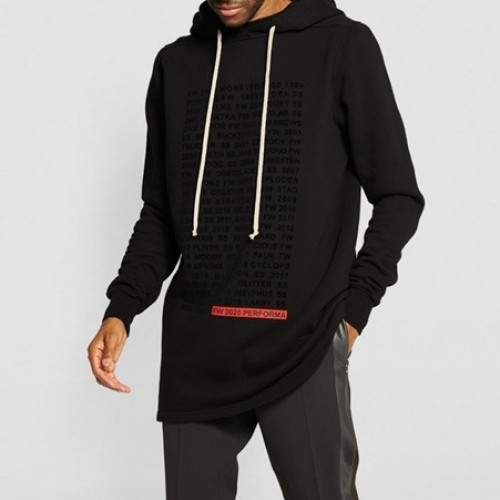 Rick Owens Mens Logo Cotton Zip-up Hooded - 릭오웬스 남성 로고 코튼 집업 후드티 Ric0040x