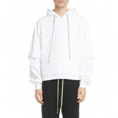 [릭오웬스]Rick Owens 2020 Mens Logo Cotton Zip-up Hooded - 릭오웬스 2020 남성 로고 코튼 집업 후드티 Ric0045x.Size(s - xl).화이트