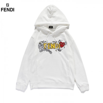 Fendi 2020 Mens Logo Casual Cotton Hoodie - 펜디 2020 남성 로고 캐쥬얼 코튼 후디 Fen0841x.Size(m - 2xl).화이트